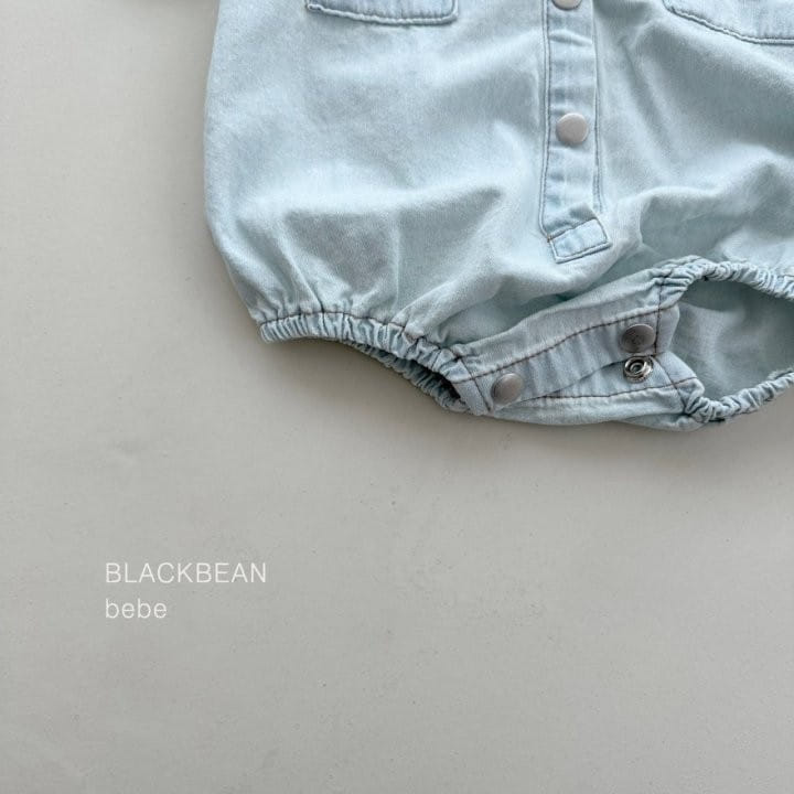 Black Bean - Korean Baby Fashion - #babygirlfashion - Like Denim Body Suit - 6