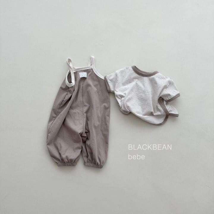 Black Bean - Korean Baby Fashion - #babylifestyle - Cream Bebe Dungarees - 3