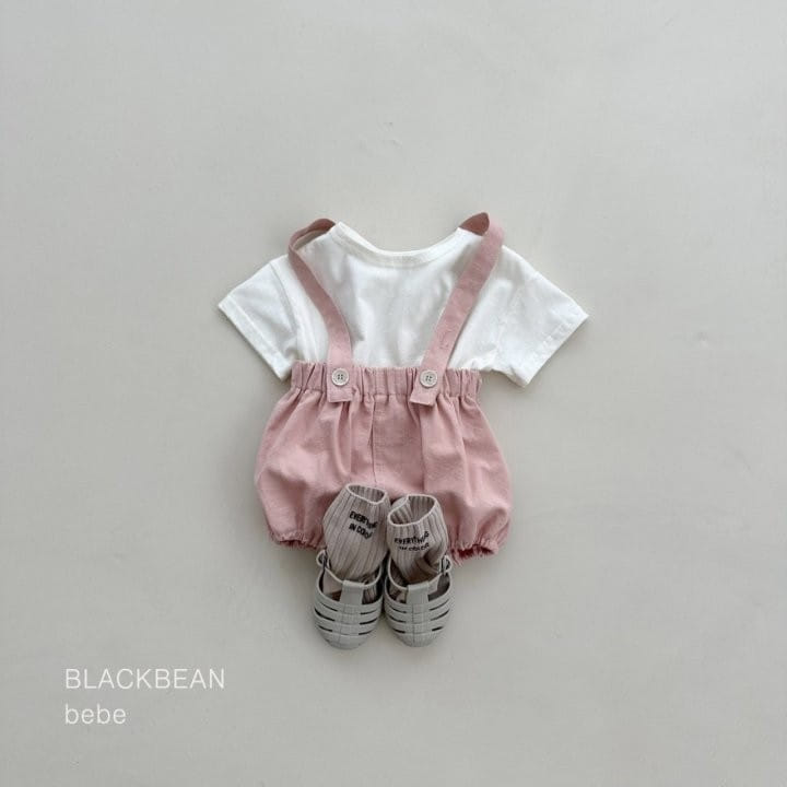 Black Bean - Korean Baby Fashion - #babyoninstagram - Mari Dungarees Top Bottom Set - 6