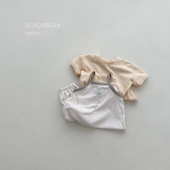Black Bean - Korean Baby Fashion - #babyootd - Cream Bebe Dungarees - 5