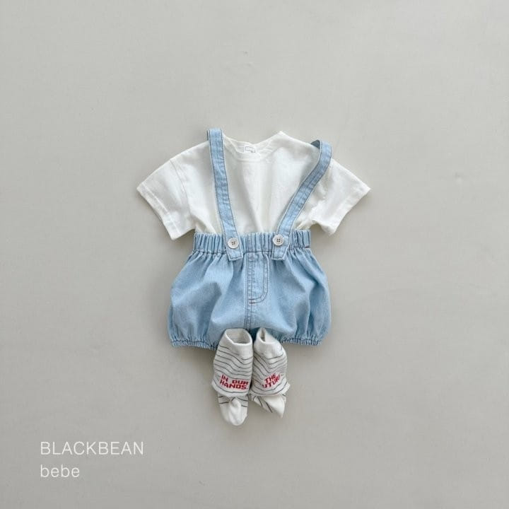 Black Bean - Korean Baby Fashion - #babyootd - Mari Dungarees Top Bottom Set - 7