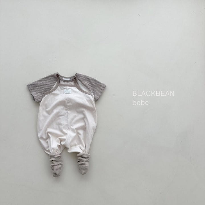 Black Bean - Korean Baby Fashion - #babyoutfit - Cream Bebe Dungarees - 6