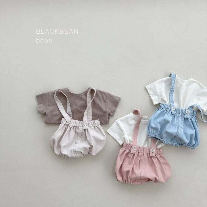 Black Bean - Korean Baby Fashion - #babyoutfit - Mari Dungarees Top Bottom Set - 8
