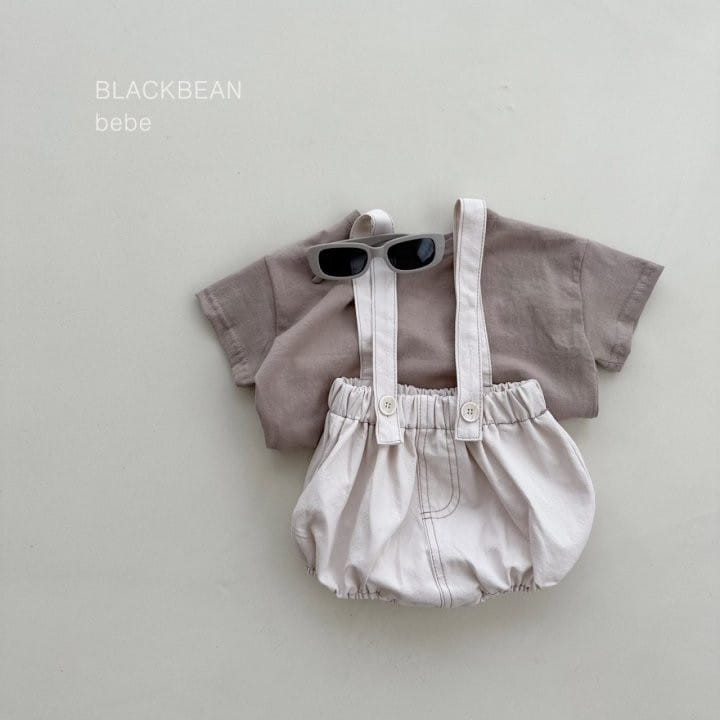Black Bean - Korean Baby Fashion - #babyoutfit - Mari Dungarees Top Bottom Set - 9