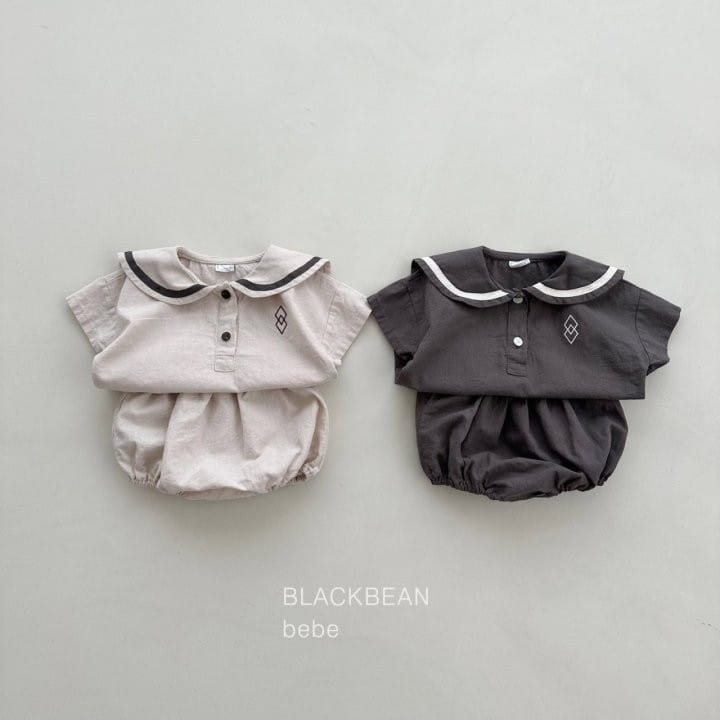 Black Bean - Korean Baby Fashion - #onlinebabyboutique - Binch Bebe Top Bottom Set - 2