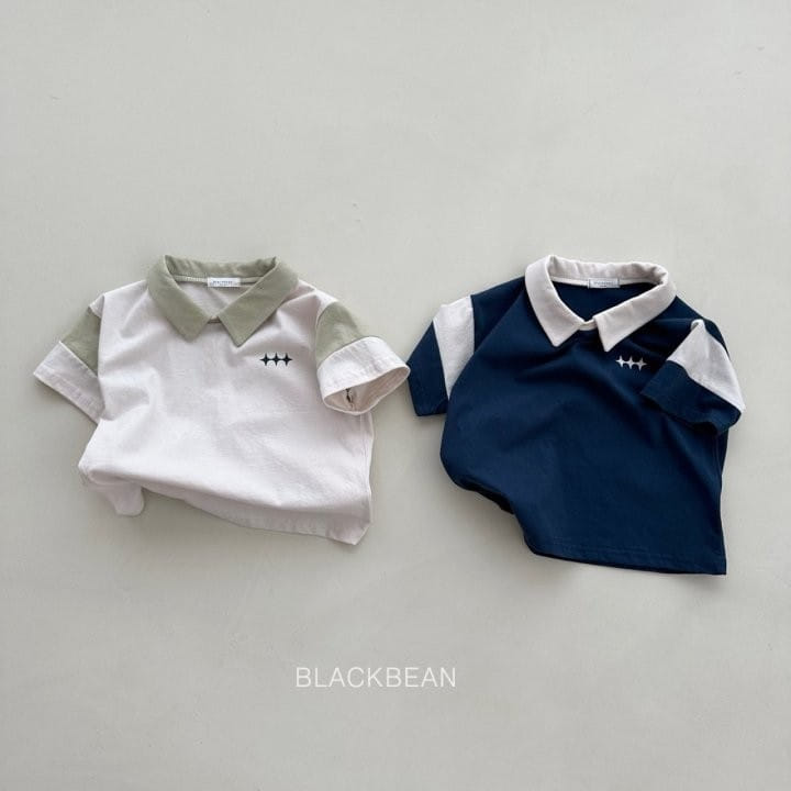 Black Bean - Korean Children Fashion - #discoveringself - Star Collar Tee