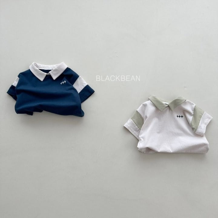 Black Bean - Korean Children Fashion - #fashionkids - Star Collar Tee - 2
