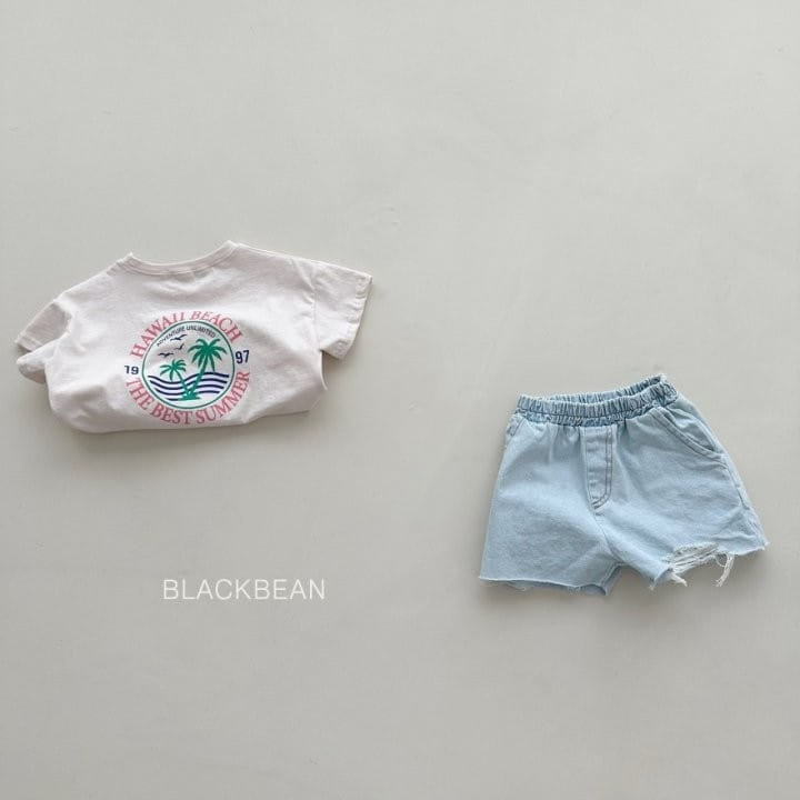 Black Bean - Korean Children Fashion - #kidsshorts - 616 Vintage Light Denim Pants - 2