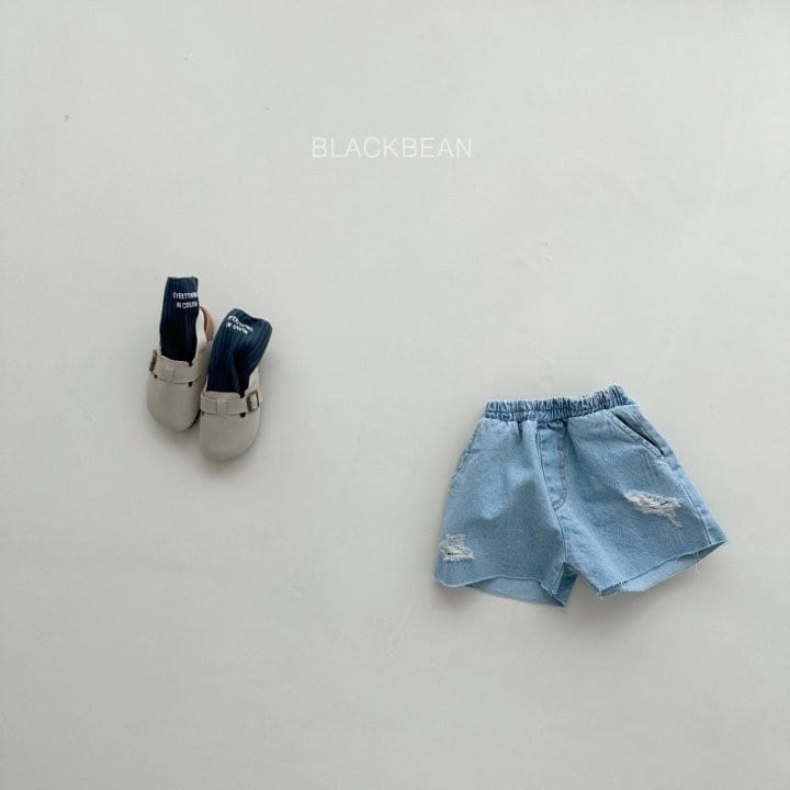Black Bean - Korean Children Fashion - #kidsshorts - 615 Blue Denim Vintage Pants