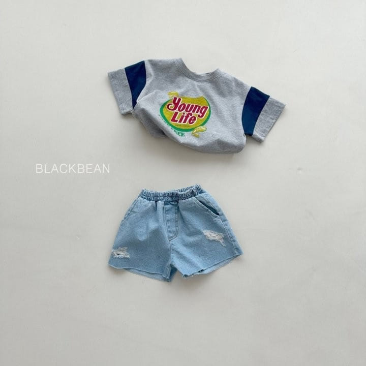 Black Bean - Korean Children Fashion - #kidzfashiontrend - 615 Blue Denim Vintage Pants - 3