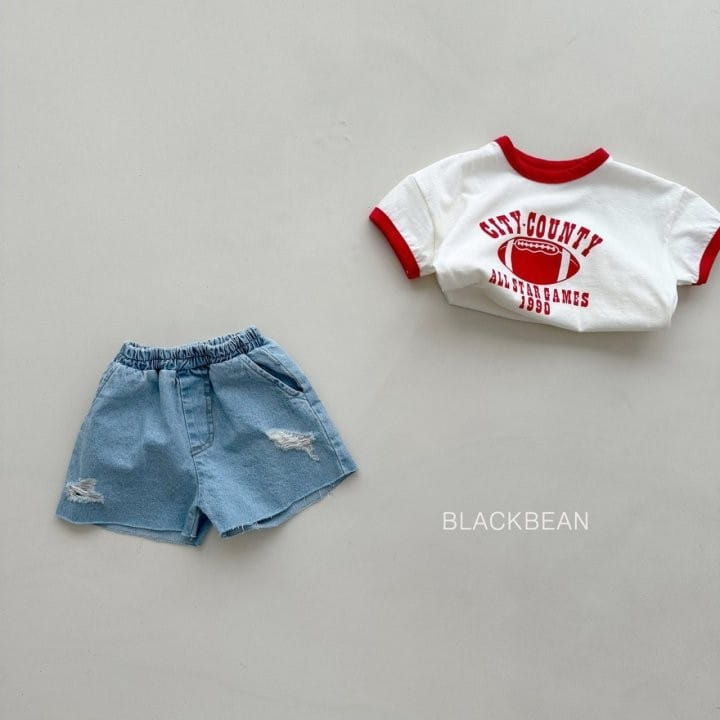 Black Bean - Korean Children Fashion - #littlefashionista - 615 Blue Denim Vintage Pants - 5