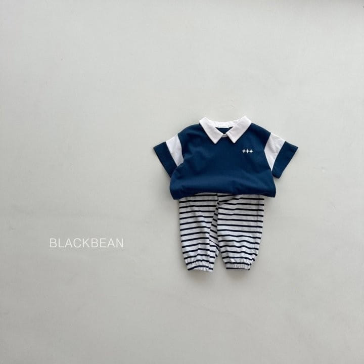 Black Bean - Korean Children Fashion - #magicofchildhood - Star Collar Tee - 8