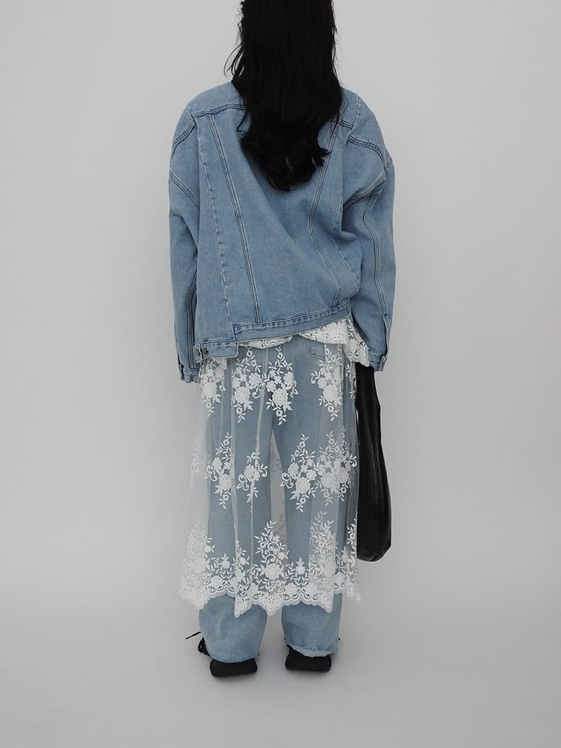Black Fuchsia - Korean Women Fashion - #momslook - 4 Pocket Denim Jacket - 10