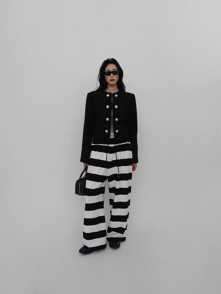 Black Fuchsia - Korean Women Fashion - #thelittlethings - Double Tweed Jacket - 3