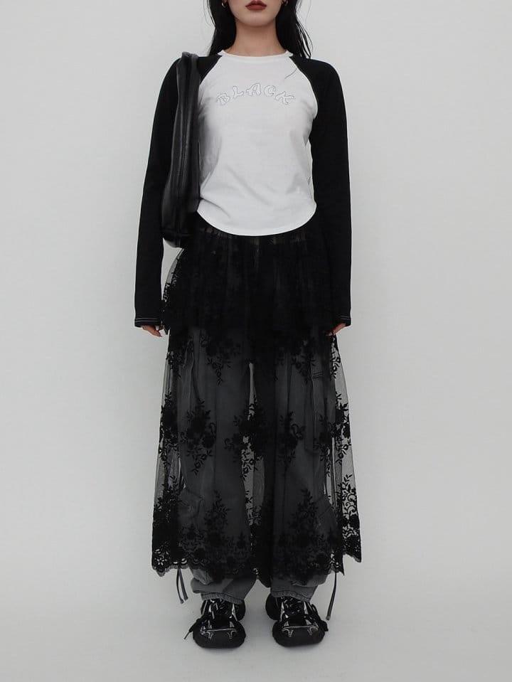 Black Fuchsia - Korean Women Fashion - #momslook - Black Raglan Tee - 4