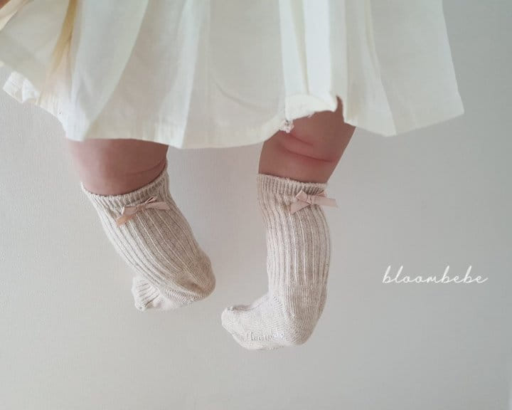 Bloombebe - Korean Baby Fashion - #babygirlfashion - Petite Ribbon Rib Knee Socks Set - 4