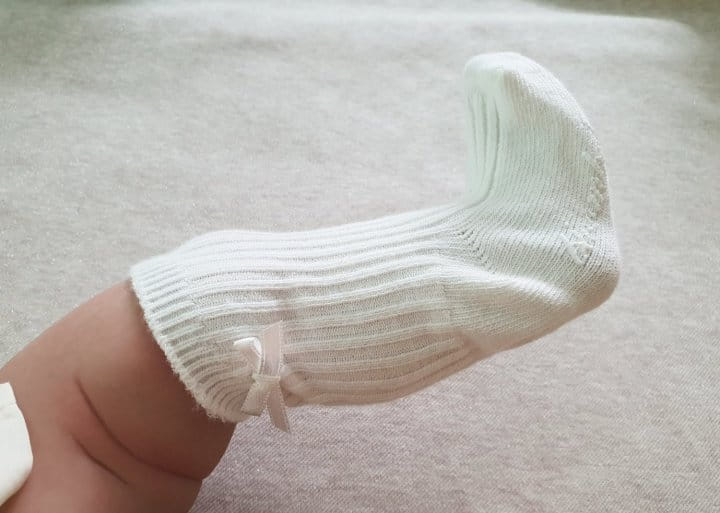 Bloombebe - Korean Baby Fashion - #babyoutfit - Petite Ribbon Rib Knee Socks Set - 7