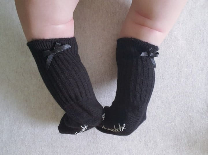Bloombebe - Korean Baby Fashion - #babyoutfit - Petite Ribbon Rib Knee Socks Set - 8