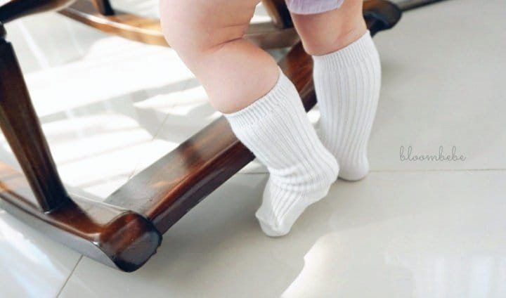 Bloombebe - Korean Baby Fashion - #babyoutfit - Simple Rib Knee Socks Set - 7