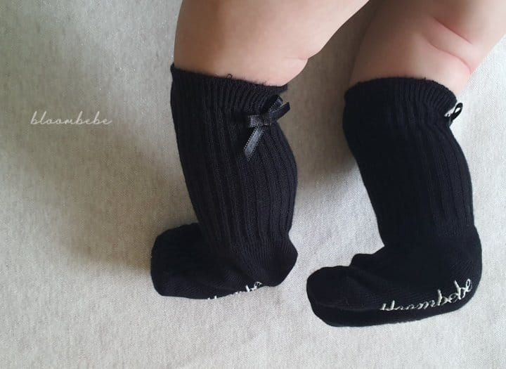 Bloombebe - Korean Baby Fashion - #babywear - Petite Ribbon Rib Knee Socks Set - 9