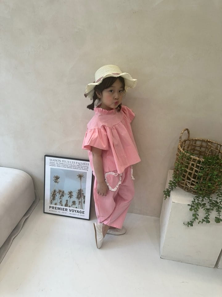 Bobo j - Korean Children Fashion - #toddlerclothing - Heart Pocket Pants