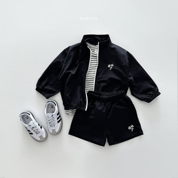 Bonito - Korean Children Fashion - #designkidswear - Crunch Zip Up Top Bottom Set - 4