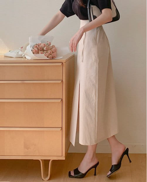 Bytheshew - Korean Women Fashion - #momslook - Lime Skirt - 11