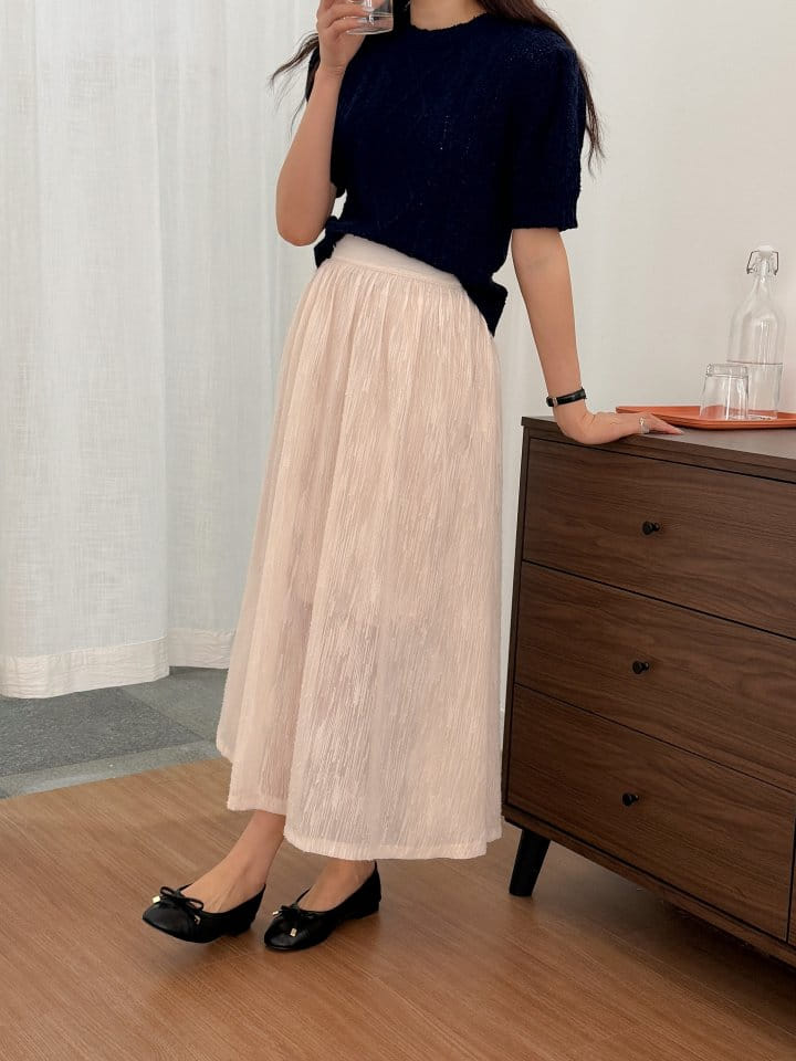 Bytheshew - Korean Women Fashion - #momslook - Lace Long Skirt - 7