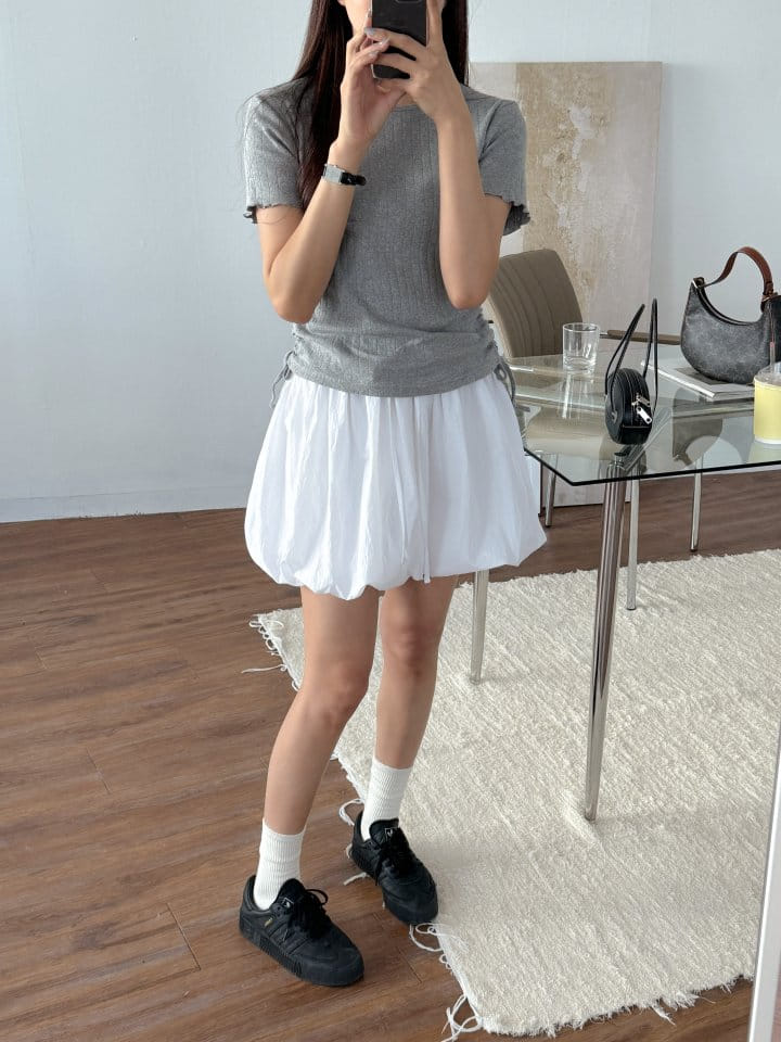 Bytheshew - Korean Women Fashion - #restrostyle - Pumpkin Mini Skirt - 11