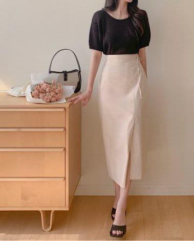 Bytheshew - Korean Women Fashion - #womensfashion - Lime Skirt - 10
