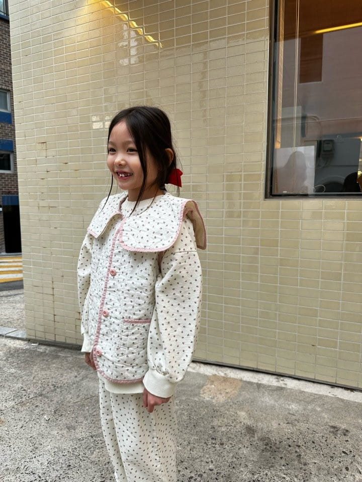Coco-beige - Korean Children Fashion - #fashionkids - Spring Flower Vest