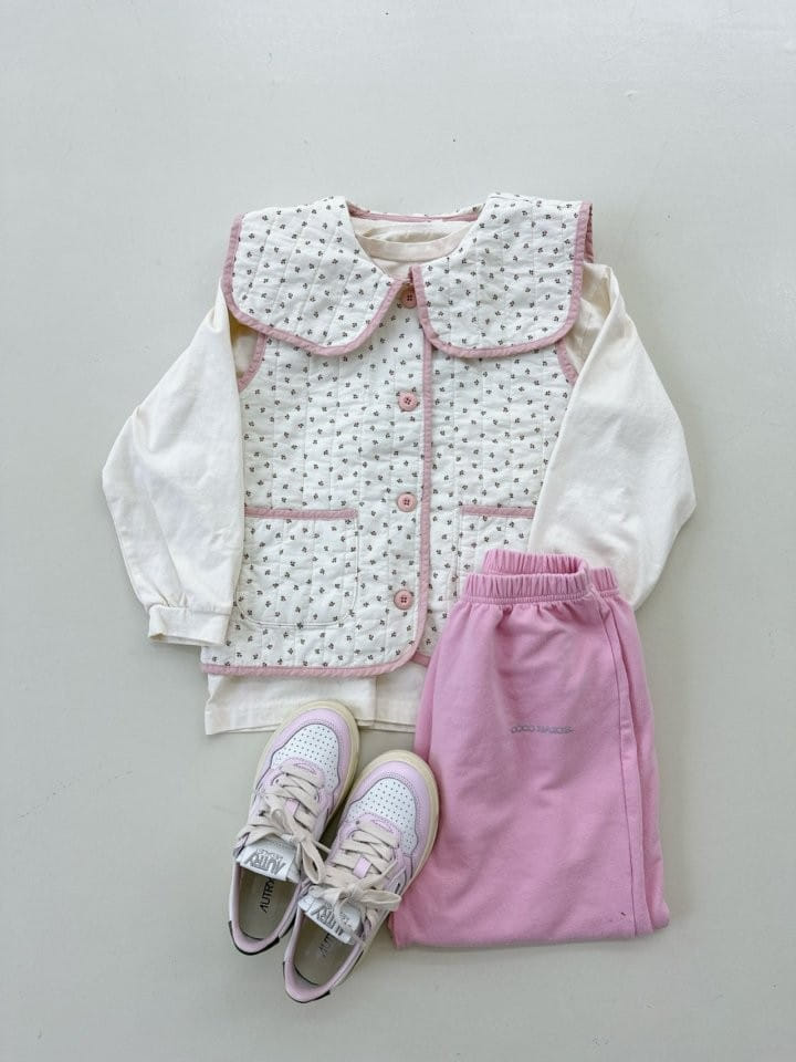Coco-beige - Korean Children Fashion - #prettylittlegirls - Spring Flower Vest - 9
