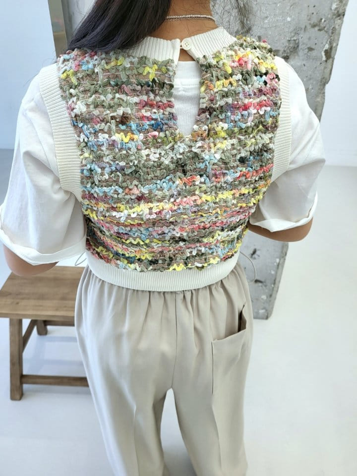 Corner0123 - Korean Women Fashion - #momslook - Mix Vest - 3