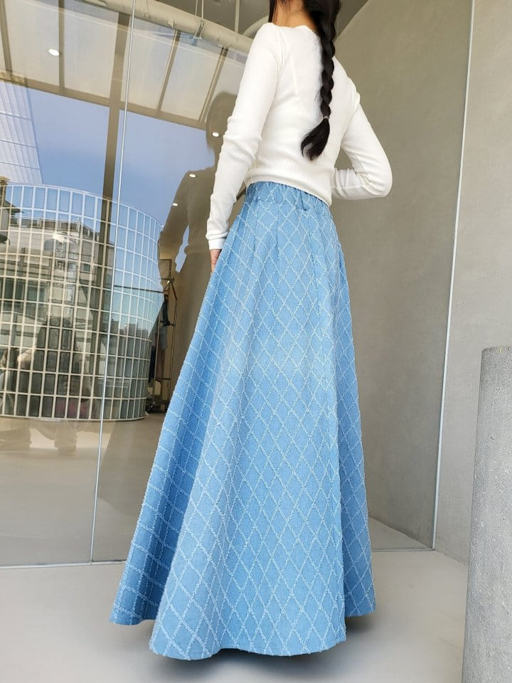 Corner0123 - Korean Women Fashion - #momslook - Denim Open Skirt - 7