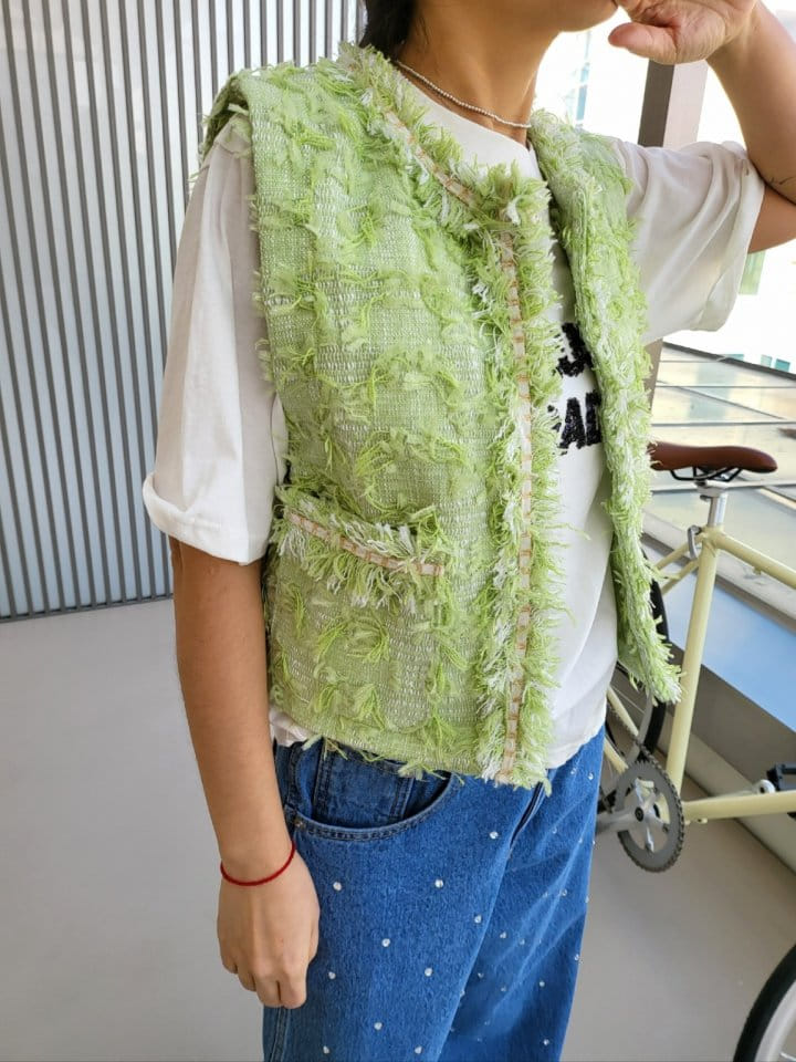 Corner0123 - Korean Women Fashion - #momslook - Chain Vest - 2