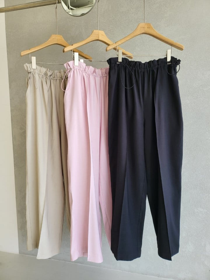 Corner0123 - Korean Women Fashion - #momslook - String Pintuck Pants - 6