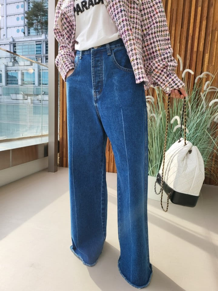 Corner0123 - Korean Women Fashion - #womensfashion - Straight Wrinkle Pants - 4