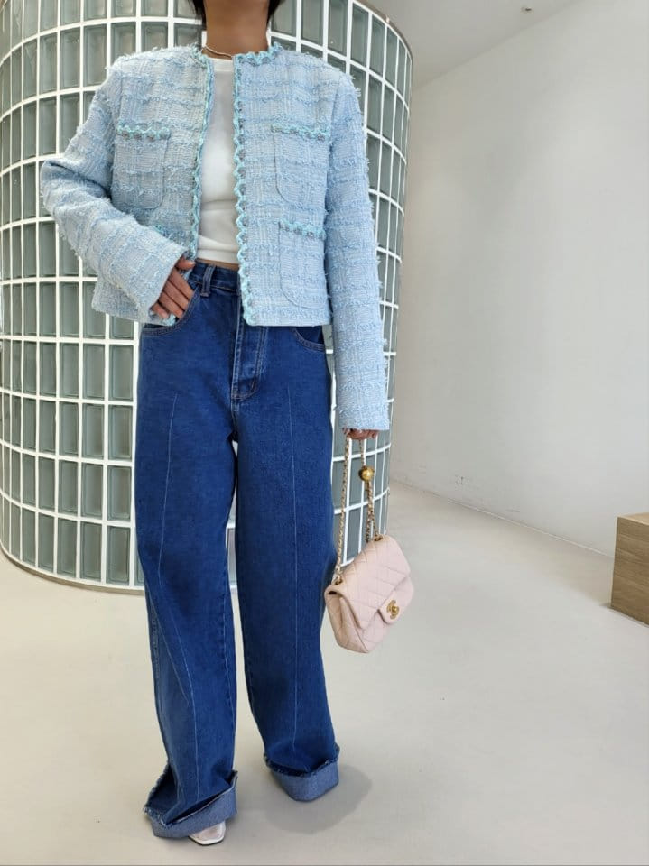 Corner0123 - Korean Women Fashion - #vintagekidsstyle - Cube Jacket - 4