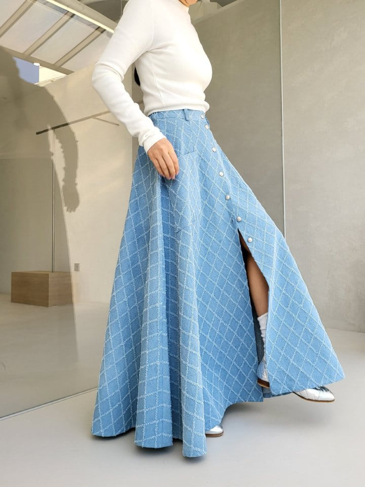 Corner0123 - Korean Women Fashion - #womensfashion - Denim Open Skirt - 3