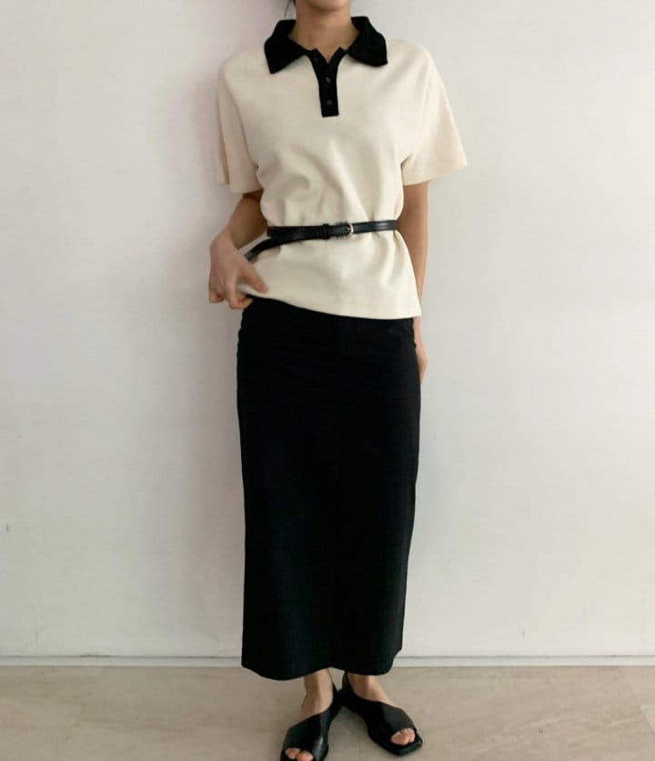 Cover - Korean Women Fashion - #momslook - Retro Collar Tee - 3