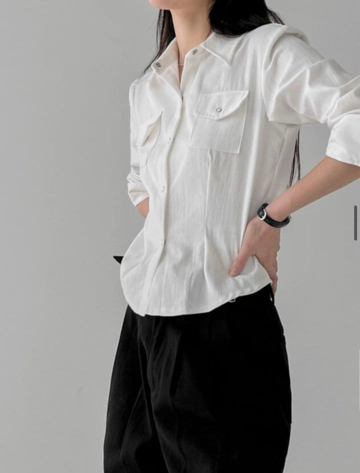 Cover - Korean Women Fashion - #thelittlethings - Indigo Snap Shirt - 4
