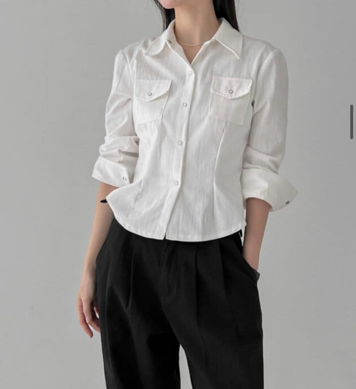 Cover - Korean Women Fashion - #thelittlethings - Indigo Snap Shirt - 3