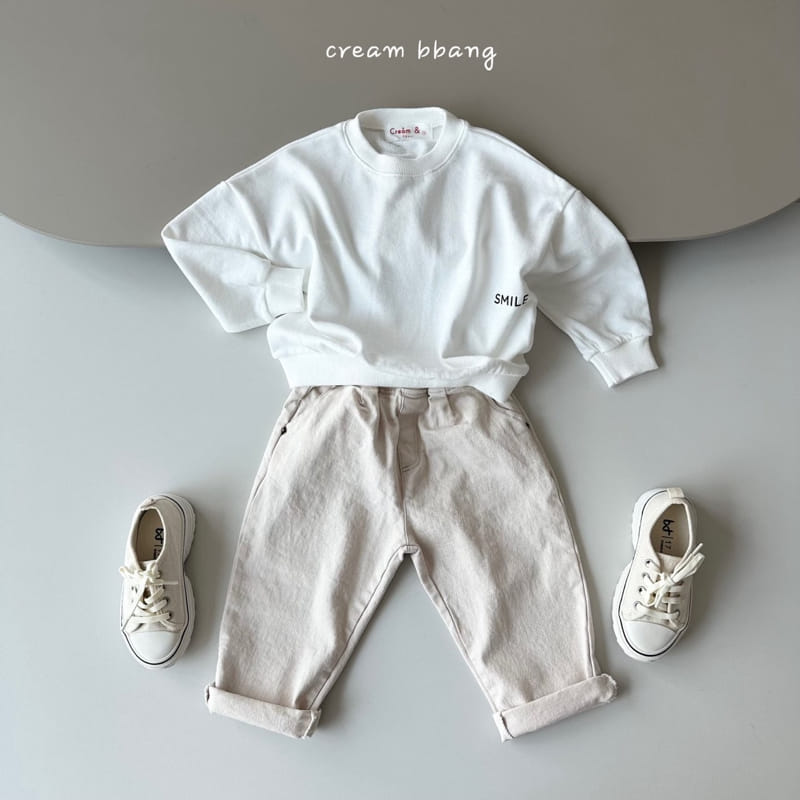 Cream Bbang - Korean Children Fashion - #childofig - Smile Sweatshirt - 2