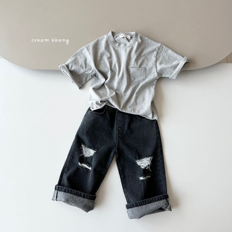 Cream Bbang - Korean Children Fashion - #childofig - Destro Wide Denim Pants - 10