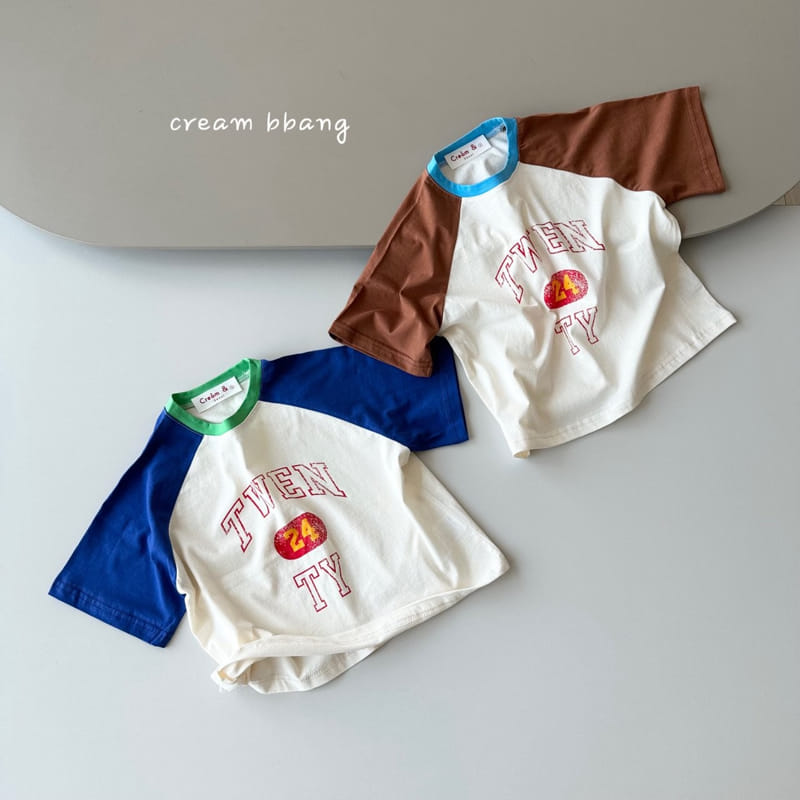 Cream Bbang - Korean Children Fashion - #kidsshorts - Color Raglan Tee - 11