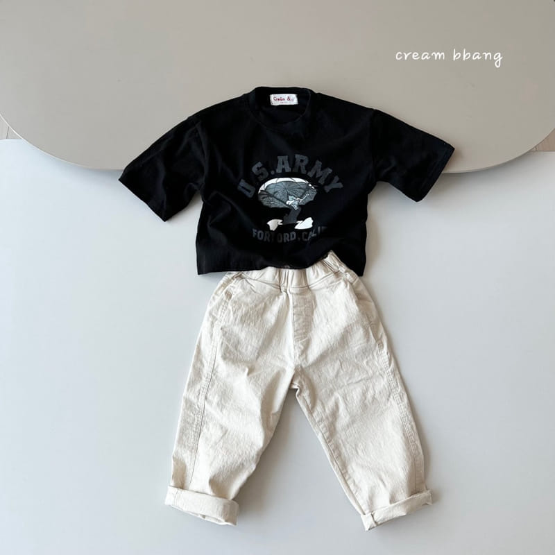 Cream Bbang - Korean Children Fashion - #kidzfashiontrend - Army Short Sleeve Tee - 10
