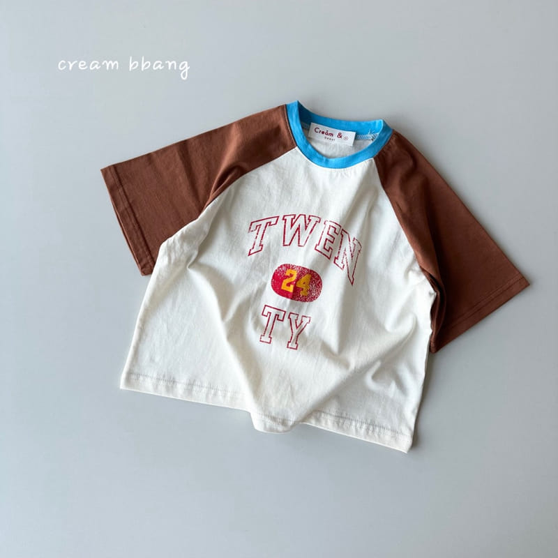 Cream Bbang - Korean Children Fashion - #minifashionista - Color Raglan Tee