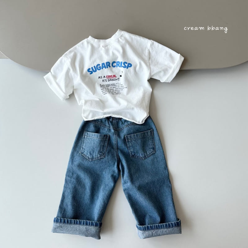 Cream Bbang - Korean Children Fashion - #stylishchildhood - Destro Wide Denim Pants - 9
