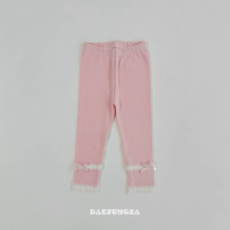 Dae Sung Sa - Korean Children Fashion - #designkidswear - Lovely Lace Leggings - 2