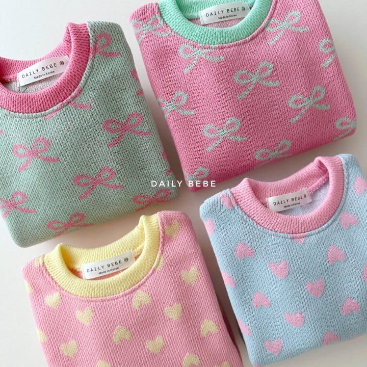 Daily Bebe - Korean Children Fashion - #designkidswear - Spring Jacquard Top Bottom Set